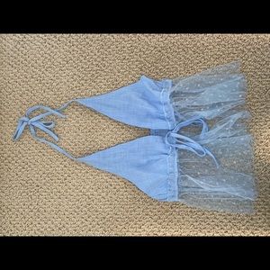 tie front halter top